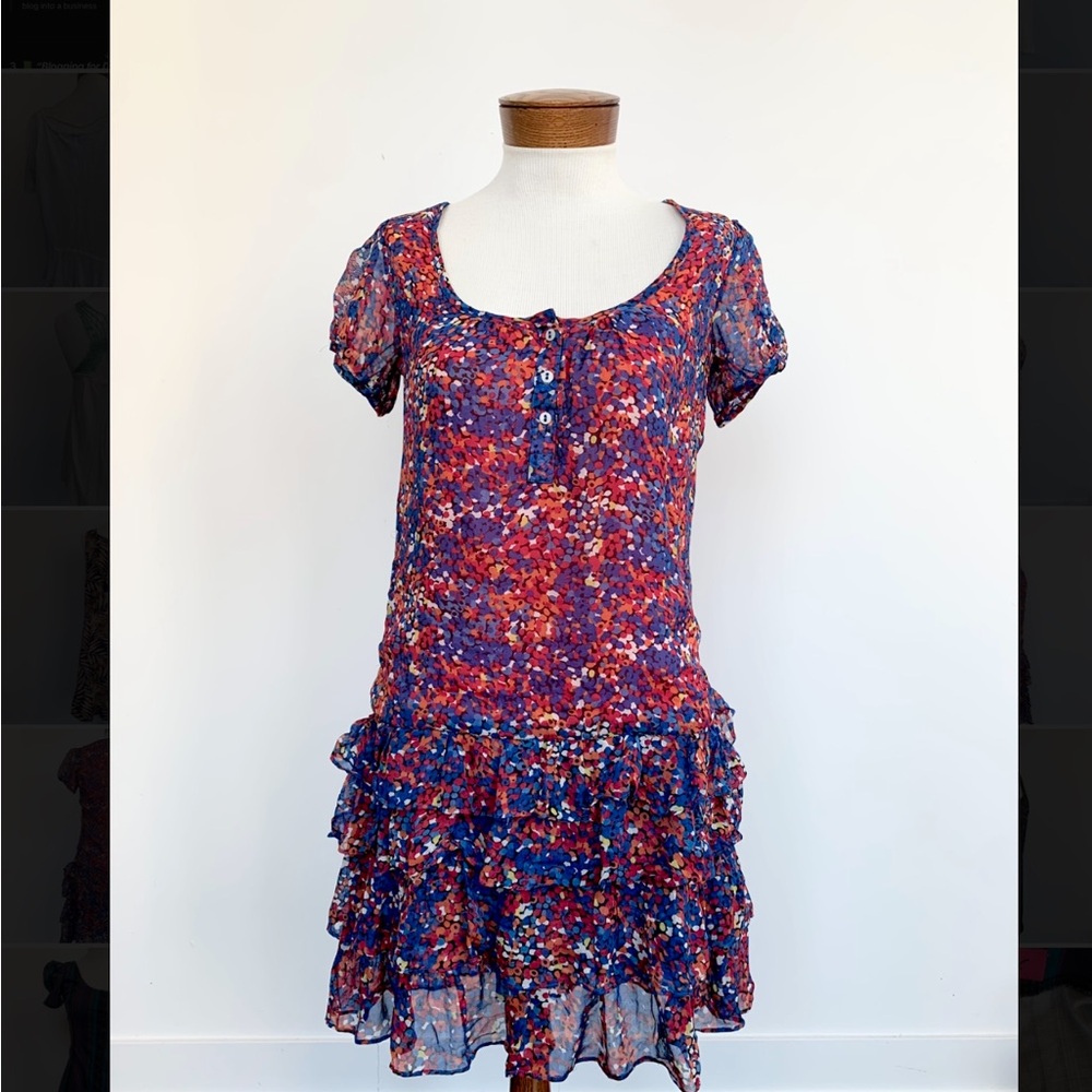 French Connection Multicolor Ruffle Mini Dress